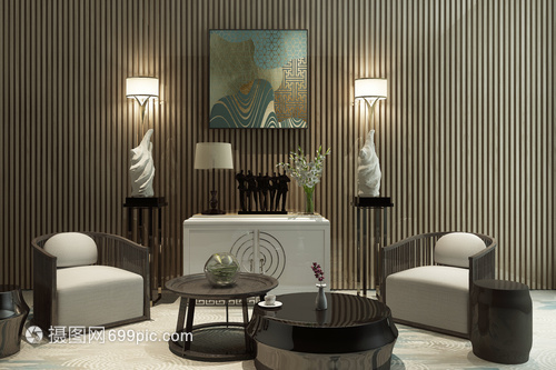 新中式休闲空间 室内装饰设计与服务全解析